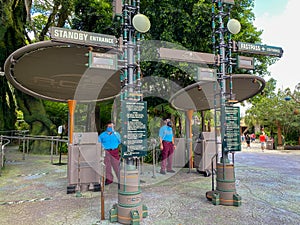 The entrance of Flight of Passage in the  Pandora area of Animal Kingdom at Disney World