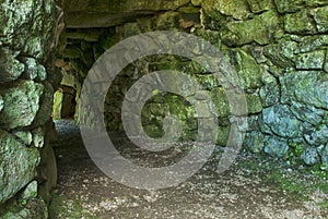 Entrance of the fogou at Carn Euny, Cornwall photo
