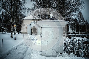 Entrance of Fors church in Bispgarden, Sweden