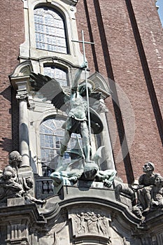 Entrance fragment of St. Michael church, Hamburg