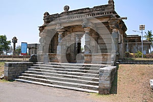 Entrance gate of the Basadi Halli jain temple complex, Karnataka photo