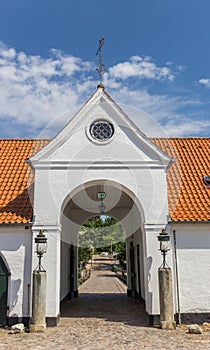 Entrance gate and bridge of the castle in Glucksburg