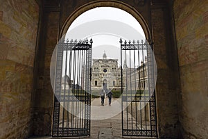 The entrance gate of the Certosa of Pavia, Monastery of Santa Maria delle Grazie, the historical monumental complex that includind