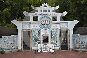 Entrance gate of Chacha Nehru Balvatika Museum near Kankaria lake Ahmedabad, Gujarat