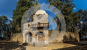 Entrance gate of Debre Birhan (Berhan) Selassie church in Gondar, Ethiopi