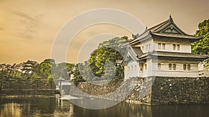 Entrance Gate fortress of Tokyo Imperial Gardens area