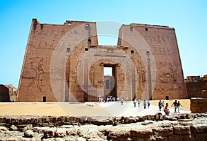 Entrance gate of Horus temple, Egypt.