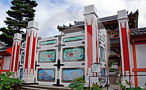 Entrance gate of Kosanji Temple in Japan