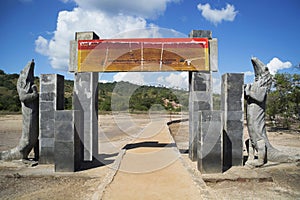 Entrance gate of Rinca Island of Indonesia photo