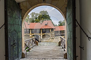 Entrance gate romantic castle