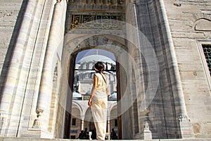 Entrance gate of Suleymaniye Mosque in Istanbul