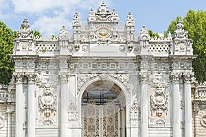 Entrance gate to Dolmabahce Palace Istanbul