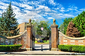 Entrance Gate to Harvard University in Boston, United States