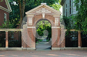 Entrance Gate to Harvard Yard photo