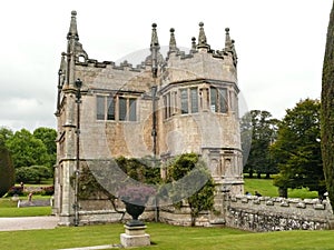 The entrance gate to Lanhydrock in Bodmin, Cornwall, England
