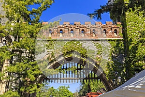 Entrance gate to Vajdahunyad Castle.Budapest