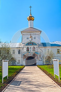 Entrance gate to white monastery