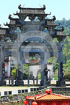 Entrance gate to xidi village, south china