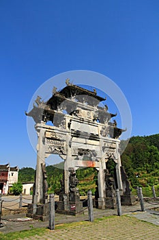 Entrance gate to xidi village, south china