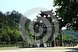 Entrance gate to xidi village, south china