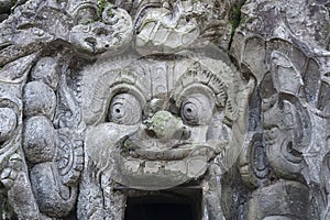 Entrance of Goa Gajah Cave, Ubud, Bali Indonesia