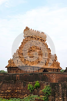 Entrance gopura, Brihadisvara Temple, Tanjore, Tamil Nadu