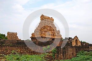 Entrance gopura, Brihadisvara Temple, Tanjore, Tamil Nadu