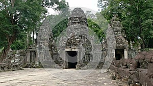 The entrance gopura of preah khan temple