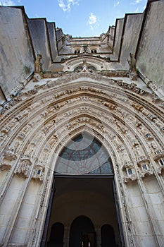 Entrance a gothic archivolts photo