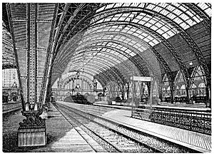 Entrance hall of the main station in Frankfurt am Main.