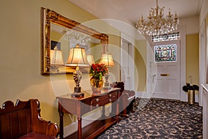 Entrance hall in renovated Victorian home