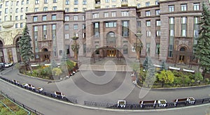 Entrance of house on Kotelnicheskaya Embankment in