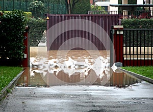 Entrance of the House with sandbags