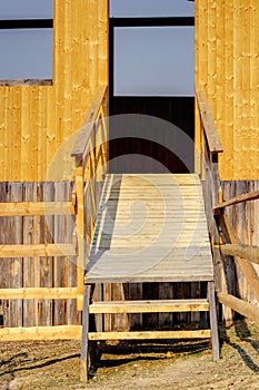 Entrance of a hunting hide