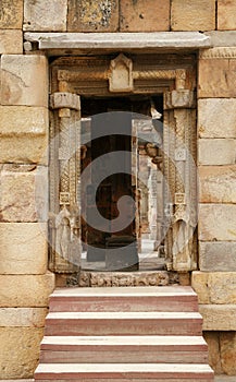 Entrance with intricate design in the complex of Qutub Minar