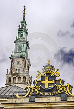 Entrance Jasna Gora Monastery Steeple Black Madonna Home Poland