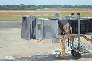 Entrance of a jet way, air bridge, air jetty