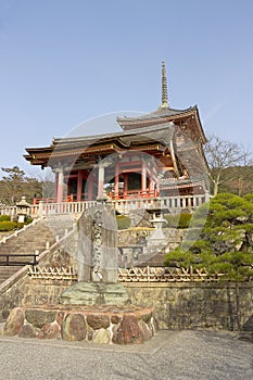 Entrance of Kiyomizu-dera temple, Kyoto, Japan.