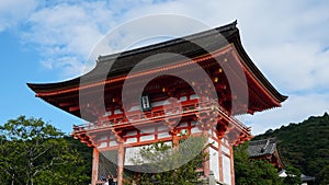 Entrance at Kiyomizu Temple, Kyoto, Japan.