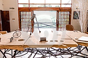 Entrance lobby stone table