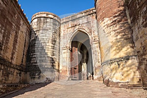 The entrance of the Mehrangarh Fort