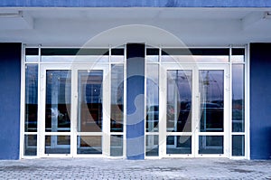 Entrance in modern building