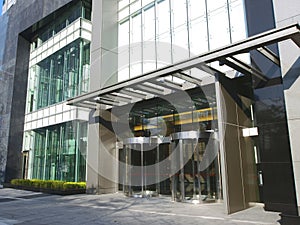 Entrance of modern building