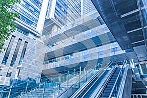 Entrance of modern office building