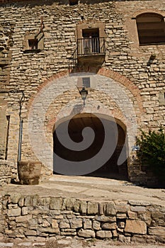 Entrance of Montfalco murallat, La Segarra, Lleida province photo