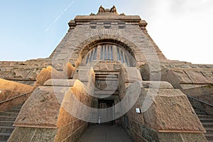 The entrance of the monument of the battle of nations at the city of Leipzig