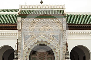 Entrance of a mosque in Fes, Morocco