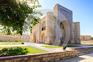 Entrance in Nadir Divan-Begi khanaka - Sufi monastery, Bukhara, Uzbekistan photo