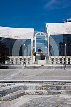 Entrance of New Slovak National Theater in Bratislava