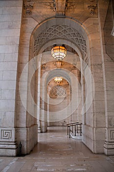 The entrance of New York Library